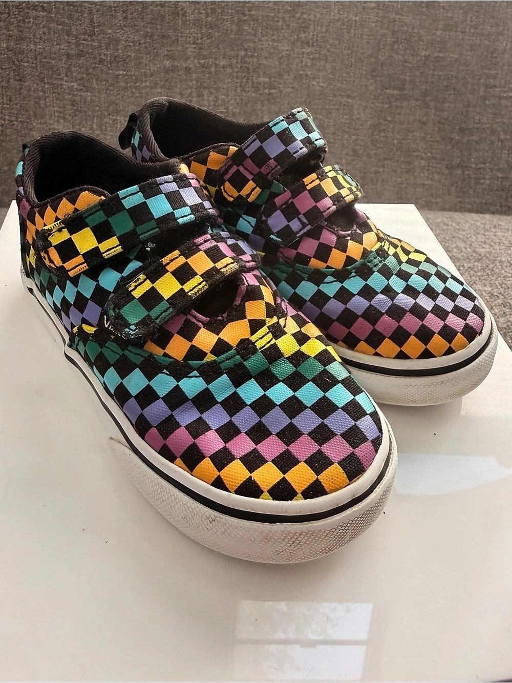 Vans Old Skool Checkered Sneakers Multicolor Toddler Size 8